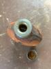 Antique Leather-Covered Hip Flask with Metal Cap - 3