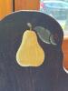 Painted Pear Motif Wall Box in Folk Art Style - 2