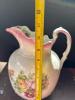 Victorian-Style Floral Wash Basin and Pitcher Set - 11