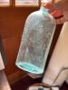Antique Embossed Aqua Glass Bottles - 2