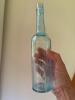 Antique Embossed Aqua Glass Bottles - 5