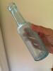 Antique Embossed Aqua Glass Bottles - 6