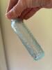 Antique Embossed Aqua Glass Bottles - 7