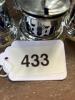 Silverplate and Blue Glass Condiment Set - 7