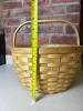 Woven Wood Basket with Handle - 5