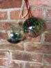 Pair of Handblown Glass Art Ornaments