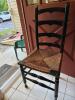 Ladder Back Chair with Rush Seat, Country-Style
