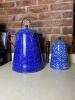 Enamelware Coffee Pots in Blue Graniteware