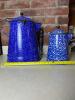 Enamelware Coffee Pots in Blue Graniteware - 6