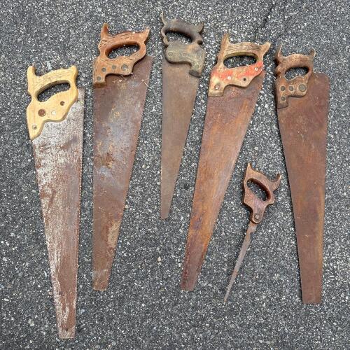 Vintage Carved Hand Saws, Some Disston