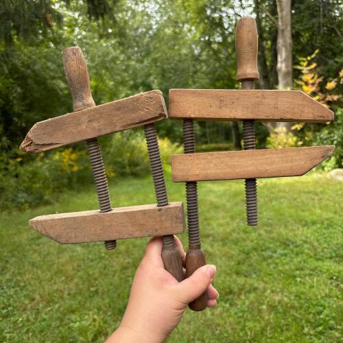 Vintage Bliss Mfg. Wooden Handscrew Clamps