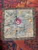 Embroidered Silk Floral Panel with Linen Backing