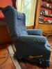 Blue Upholstered Recliner in Traditional Style - 3
