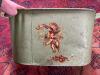 Oval Painted Metal Tub with Cherub Motif - 3