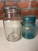 Ball Ideal Clear and Blue Glass Canning Jars with Wire Bails - 2