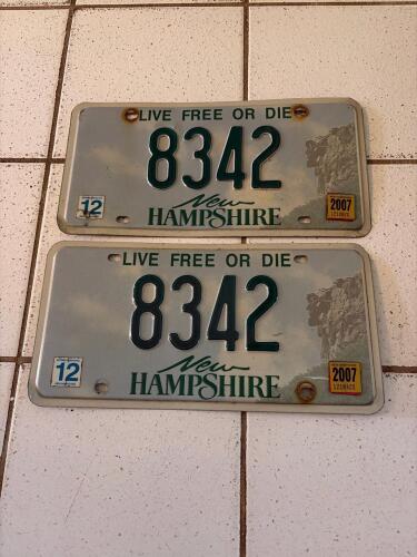 New Hampshire License Plates 2007 Live Free or Die