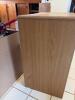 Small Oak-Style Cabinet with Double Doors and Brass Handles - 4