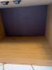 Small Oak-Style Cabinet with Double Doors and Brass Handles - 7