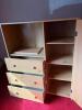 Wood Veneer Dresser Cabinet with Drawers and Shelved Door - 5