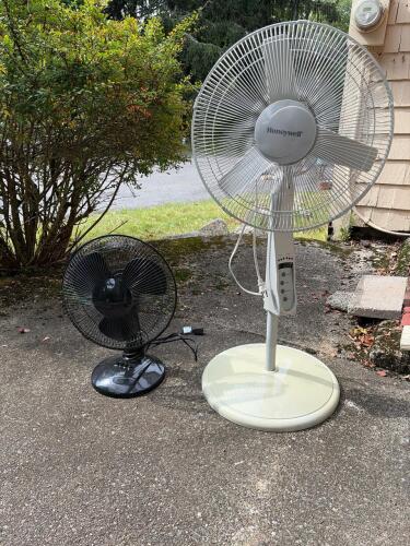 Honeywell Pedestal Fan and Midea Table Fan