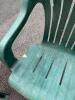Three Syroco Green Plastic Outdoor Armchairs - 3