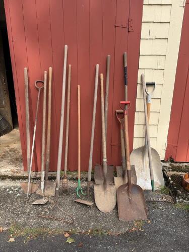 Vintage Shovels, Garden Hoes, and Garden Rakes