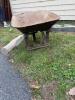 Antique Metal Wheelbarrow with Wooden Handles - 2