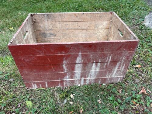 Vintage Folding Wood Storage Crate