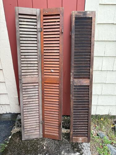 Vintage Wooden Louvered Shutters in Traditional Style