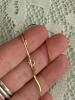 14K Gold Chain Necklace and Amethyst Stud Earrings - 5