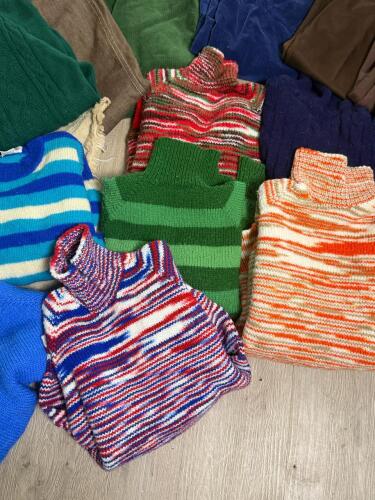 Vintage 70s Kids Sweaters and Corduroy Pants
