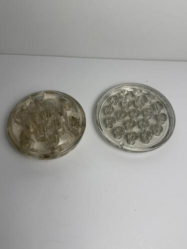 Vintage Glass Floral Frogs