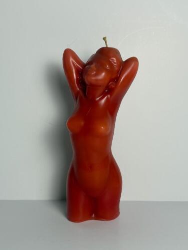 Red Female Nude Form Candle