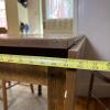 Small Rustic Drop-Leaf Wooden Table & Chairs - 11