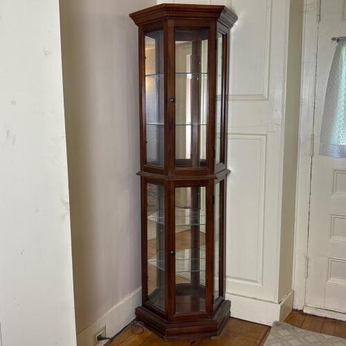 Corner Curio Cabinet With Glass Shelves