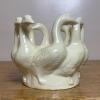 Ceramic Basket with Goose Motif, Signed 1984 - 2