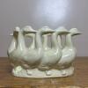 Ceramic Basket with Goose Motif, Signed 1984 - 3