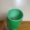 Green Glass Vase and Stanford Pottery Vase - 2