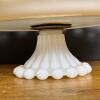 Milk Glass Lace Edge Lazy Susan Turntable - 3