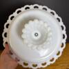 Milk Glass Lace Edge Lazy Susan Turntable - 4