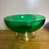 Three MCM Blue & Green Art Glass Bowls - 5