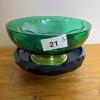 Three MCM Blue & Green Art Glass Bowls - 8