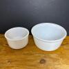 Hamilton Beach White Glass Mixer Bowls - 2