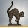 Cast Iron Cat Silhouette Doorstop