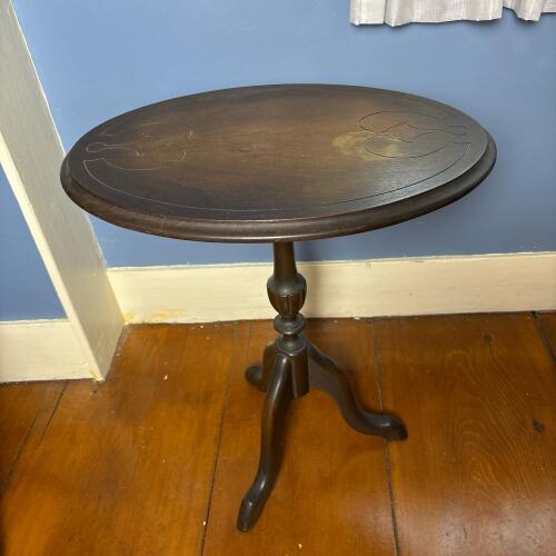Vintage Wooden Tilt-Top Tripod Table