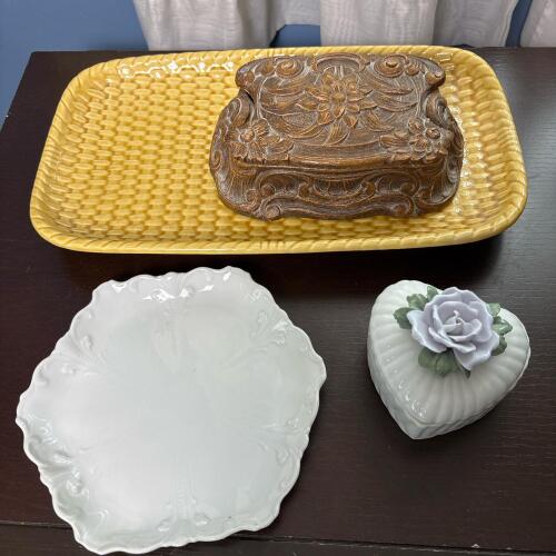 Assorted Decorative Trays & Trinket Boxes