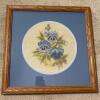 Framed Floral Embroidery of Pansies, 18"x18"