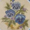 Framed Floral Embroidery of Pansies, 18"x18" - 2