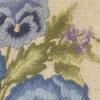 Framed Floral Embroidery of Pansies, 18"x18" - 3
