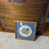 Framed Floral Embroidery of Pansies, 18"x18" - 6